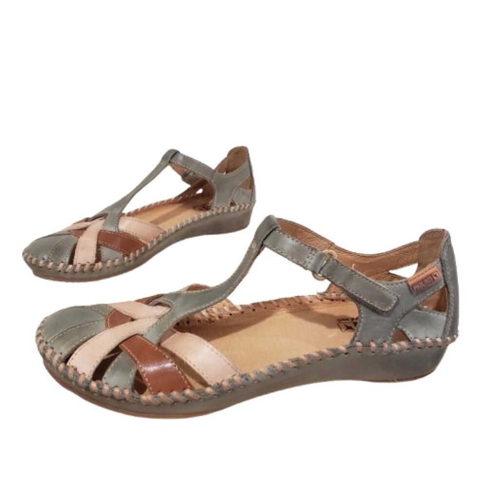 Pikolinos P. Vallarta Sandals Sz 41 Olive Green Strappy Comfy Casual Boho Casual
